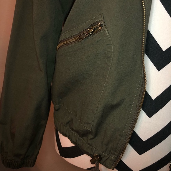 Army Green Bomber Jacket - Picture 4 of 6
